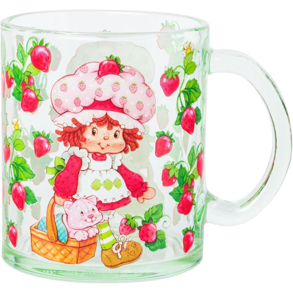 imageSilver Buffalo Strawberry Shortcake Vintage Walking Basket and Strawberries 175oz Glass Coffee Mug