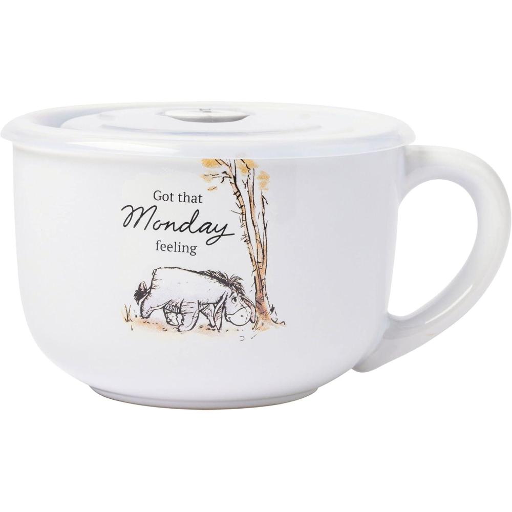 imageSilver Buffalo The Office Title Sign Ceramic Soup Mug With Vented Plastic Lid 24 OuncesWinnie The Pooh Monday Feeling