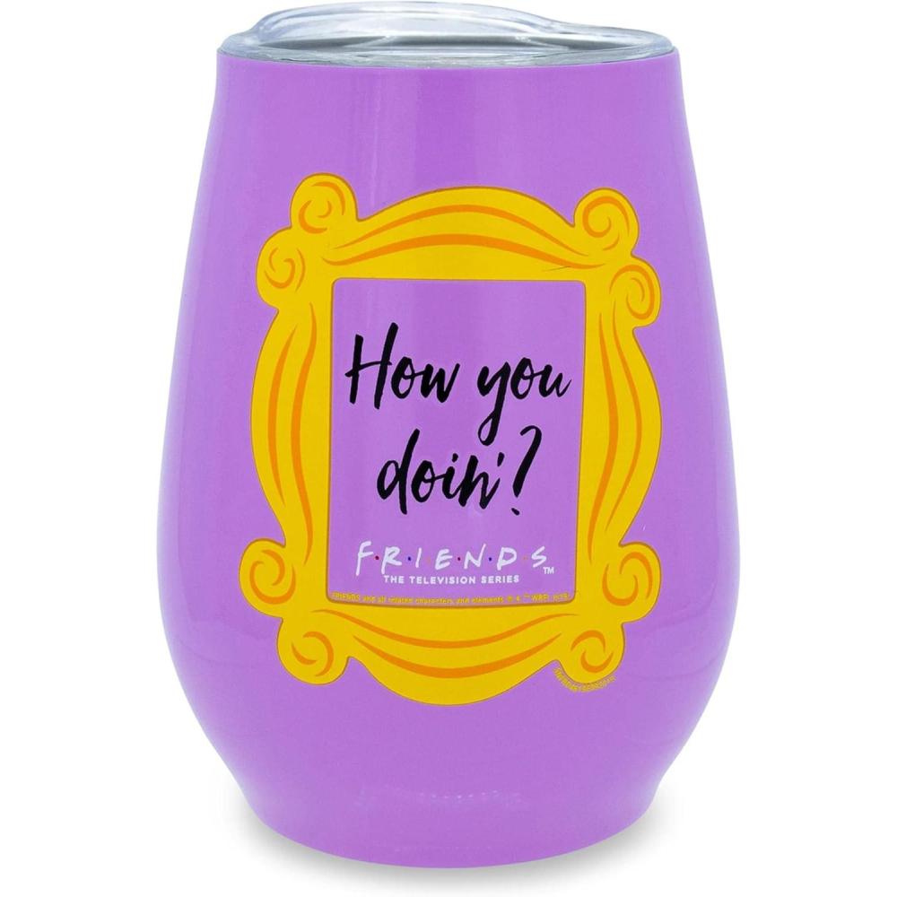 imageSilver Buffalo Winnie The Pooh Up and Away Double Wall Stainless Steel Stemless Tumbler wLid 10OuncesFriends How You Doin Frame