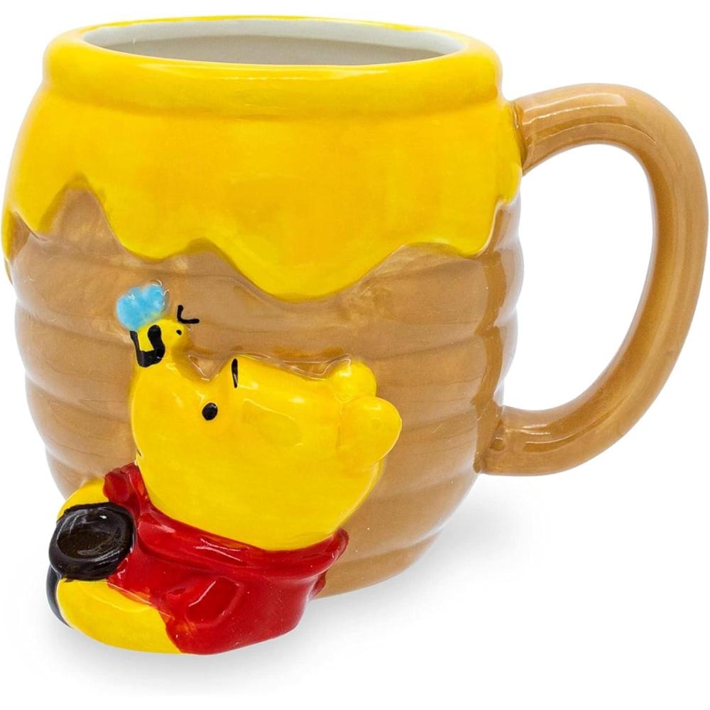 imageSilver Buffalo Winnie the Pooh Honey quotHunnyquot Pot Ceramic 3D Sculpted Coffee Mug 23 OuncesHunny Pot