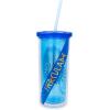 Disney Hercules Double-Walled Plastic Travel Tumbler with Lid and Straw | 20-Ounce Tall Carnival Cold Cup For Drinks