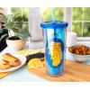 Disney Hercules Double-Walled Plastic Travel Tumbler with Lid and Straw | 20-Ounce Tall Carnival Cold Cup For Drinks