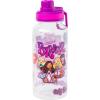 Silver Buffalo Bratz Airbrush Featuring Yasmin, Sasha, Jade, and Cloe Twist Spout Plastic Water Bottle with Stickers You Stick Yourself, 32 Ounces(Bratz Airbrush)