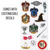 Silver Buffalo Bratz Airbrush Featuring Yasmin, Sasha, Jade, and Cloe Twist Spout Plastic Water Bottle with Stickers You Stick Yourself, 32 Ounces(Harry Potter Hogwarts House)