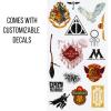 Silver Buffalo Bratz Airbrush Featuring Yasmin, Sasha, Jade, and Cloe Twist Spout Plastic Water Bottle with Stickers You Stick Yourself, 32 Ounces(Harry Potter Hogwarts House)