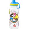 Silver Buffalo Bratz Airbrush Featuring Yasmin, Sasha, Jade, and Cloe Twist Spout Plastic Water Bottle with Stickers You Stick Yourself, 32 Ounces(Hello Kitty and Friends)
