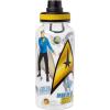 Silver Buffalo Bratz Airbrush Featuring Yasmin, Sasha, Jade, and Cloe Twist Spout Plastic Water Bottle with Stickers You Stick Yourself, 32 Ounces(Star Trek Delta)