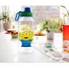 Silver Buffalo Bratz Airbrush Featuring Yasmin, Sasha, Jade, and Cloe Twist Spout Plastic Water Bottle with Stickers You Stick Yourself, 32 Ounces(Toy Story Alien Characters)
