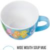 Silver Buffalo Care Bears Ceramic Soup Mug Featuring Good Luck Bear, Cheer Bear, Friend Bear, Funshine Bear, and Grumpy Bear, 24 Ounces