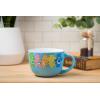 Silver Buffalo Care Bears Ceramic Soup Mug Featuring Good Luck Bear, Cheer Bear, Friend Bear, Funshine Bear, and Grumpy Bear, 24 Ounces