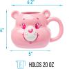 Silver Buffalo Care Bears Cheer Bear Ceramic 3D Sculpted Mug, 20 Ounces