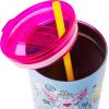 Silver Buffalo Care Bears Double Walled Stainless Steel Tumbler with Straw – 22 Ounces, Featuring Grumpy, Love-A-Lot, Cheer, Wish, and Good Luck Bears(Multicolor)