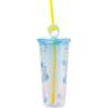 Silver Buffalo Care Bears Featuring Funshine Bear, Grumpy Bear, and Love-a-Lot Bear Glitter Plastic Cold Cup with Lid and Straw Topper, 24 Ounces