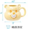 Silver Buffalo Care Bears Funshine Bear Ceramic 3D Sculpted Mug, 20 Ounces