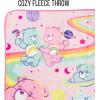 Silver Buffalo Care Bears Plush Fleece Throw Blanket 45″ x 60″ 250 GSM(Care Bears Rainbow)