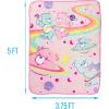 Silver Buffalo Care Bears Plush Fleece Throw Blanket 45″ x 60″ 250 GSM(Care Bears Rainbow)