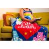 Silver Buffalo Care Bears Plush Fleece Throw Blanket 45″ x 60″ 250 GSM(Care Bears and Heart Logo)