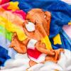 Silver Buffalo Care Bears Plush Fleece Throw Blanket 45″ x 60″ 250 GSM(Care Bears and Heart Logo)