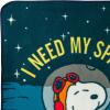 Silver Buffalo Care Bears Plush Fleece Throw Blanket 45″ x 60″ 250 GSM(Peanuts Snoopy I Need My Space)