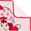 Silver Buffalo Care Bears Plush Fleece Throw Blanket 45″ x 60″ 250 GSM(Strawberry Shortcake on Bike)