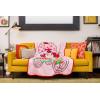 Silver Buffalo Care Bears Plush Fleece Throw Blanket 45″ x 60″ 250 GSM(Strawberry Shortcake on Bike)