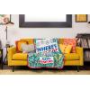 Silver Buffalo Care Bears Plush Fleece Throw Blanket 45″ x 60″ 250 GSM(Where’s Waldo Postcard)