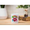 Silver Buffalo Care Bears Rainbow Mug with Sculpted Heart Handle, Features Bedtime, Good Luck, Cheer and Tenderheart Bears, 14 Ounces(Care Bears)