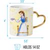 Silver Buffalo Care Bears Rainbow Mug with Sculpted Heart Handle, Features Bedtime, Good Luck, Cheer and Tenderheart Bears, 14 Ounces(Disney Princess Belle Beast)