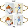 Silver Buffalo Care Bears Rainbow Mug with Sculpted Heart Handle, Features Bedtime, Good Luck, Cheer and Tenderheart Bears, 14 Ounces(Disney Princess Belle Beast)