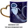 Silver Buffalo Care Bears Rainbow Mug with Sculpted Heart Handle, Features Bedtime, Good Luck, Cheer and Tenderheart Bears, 14 Ounces(Pixar Wall E Eve Heart)