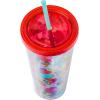Silver Buffalo Care Bears Rainbow Stars Gold Confetti Cold Cup Featuring Funshine, Grumpy, Good Luck, Bedtime, Cheer, and Tenderheart Bears, 32 Ounces(Child Heart)