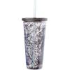 Silver Buffalo Care Bears Rainbow Stars Gold Confetti Cold Cup Featuring Funshine, Grumpy, Good Luck, Bedtime, Cheer, and Tenderheart Bears, 32 Ounces(Crow Background)