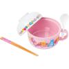 Silver Buffalo Care Bears Soup Mug and Bowl Lid with Spoon and Chopsticks Featuring Bedtime Bear, Best Friend Bear, Wish Bear, and Cheer Bear, 13 Ounce Bowl Lid and 22 Ounce Mug