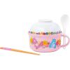 Silver Buffalo Care Bears Soup Mug and Bowl Lid with Spoon and Chopsticks Featuring Bedtime Bear, Best Friend Bear, Wish Bear, and Cheer Bear, 13 Ounce Bowl Lid and 22 Ounce Mug