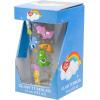 Silver Buffalo Care Bears Star Shower Featuring Cheer, Grumpy, Good Luck, and Funshine Bear Glitter Pint Glass, 16 Ounces