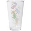 Silver Buffalo Care Bears Star Shower Featuring Cheer, Grumpy, Good Luck, and Funshine Bear Glitter Pint Glass, 16 Ounces