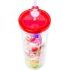 Silver Buffalo Care Bears and Strawberry Shortcake Featuring Cheer, Funshine, Friend, Orange Blossom, and Lemon Meringue Iridescent Plastic Cold Cup with Lid and Topper Straw, 24 Ounces