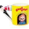 Silver Buffalo Chucky “Good Guys” 4 pack Plastic Cup Set, 22 Ounces(Yellow/Multi)