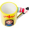 Silver Buffalo Chucky “Good Guys” 4 pack Plastic Cup Set, 22 Ounces(Yellow/Multi)
