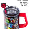 Silver Buffalo Chucky Wanna Play Stainless Steel Tumbler with Handle and Straw, Fits in Standard Cup Holder, 40 Ounces(Avengers Comics)