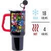 Silver Buffalo Chucky Wanna Play Stainless Steel Tumbler with Handle and Straw, Fits in Standard Cup Holder, 40 Ounces(Avengers Comics)