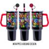 Silver Buffalo Chucky Wanna Play Stainless Steel Tumbler with Handle and Straw, Fits in Standard Cup Holder, 40 Ounces(Avengers Comics)