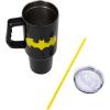 Silver Buffalo Chucky Wanna Play Stainless Steel Tumbler with Handle and Straw, Fits in Standard Cup Holder, 40 Ounces(Batman)