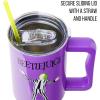 Silver Buffalo Chucky Wanna Play Stainless Steel Tumbler with Handle and Straw, Fits in Standard Cup Holder, 40 Ounces(Beetlejuice)