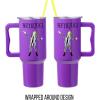 Silver Buffalo Chucky Wanna Play Stainless Steel Tumbler with Handle and Straw, Fits in Standard Cup Holder, 40 Ounces(Beetlejuice)