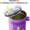 Silver Buffalo Chucky Wanna Play Stainless Steel Tumbler with Handle and Straw, Fits in Standard Cup Holder, 40 Ounces(Beetlejuice)