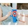 Silver Buffalo Chucky Wanna Play Stainless Steel Tumbler with Handle and Straw, Fits in Standard Cup Holder, 40 Ounces(Captain America)