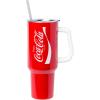 Silver Buffalo Chucky Wanna Play Stainless Steel Tumbler with Handle and Straw, Fits in Standard Cup Holder, 40 Ounces(Coca-Cola)