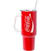 Silver Buffalo Chucky Wanna Play Stainless Steel Tumbler with Handle and Straw, Fits in Standard Cup Holder, 40 Ounces(Coca-Cola)
