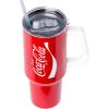 Silver Buffalo Chucky Wanna Play Stainless Steel Tumbler with Handle and Straw, Fits in Standard Cup Holder, 40 Ounces(Coca-Cola)